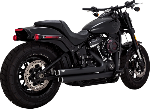VANCE & HINES Big Shots Staggered Exhaust System - Black 47339