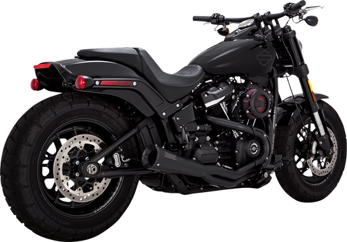VANCE & HINES 2-into-1 Upsweep Exhaust System - Black - Stainless Steel 47323