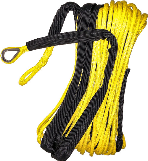 Synthetic Winch Rope 1/4" Diameter X 50 Ft. Yellow