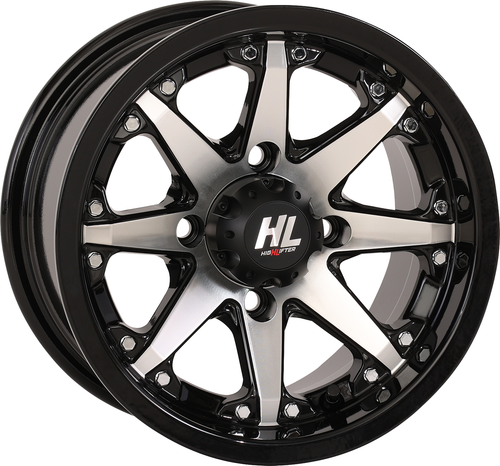 HIGH LIFTER Wheel - HL10 - Rear - Gloss Black w/Machined - 12x7 - 4/110 - 2+5 (-47 mm) 12HL10-1111