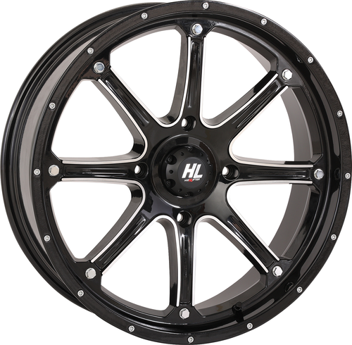 HIGH LIFTER Wheel - HL4 - Front/Rear - Gloss Black w/Machined - 20x6.5 - 4/137 - 4+2.5 (+10 mm) 20HL04-1137