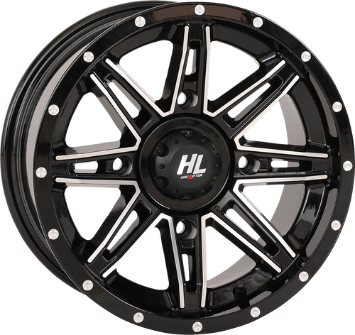HIGH LIFTER Wheel - HL22 - Front/Rear - Gloss Black w/Machined - 14x7 - 4/137 - 4+3 (+10 mm) 14HL22-1137