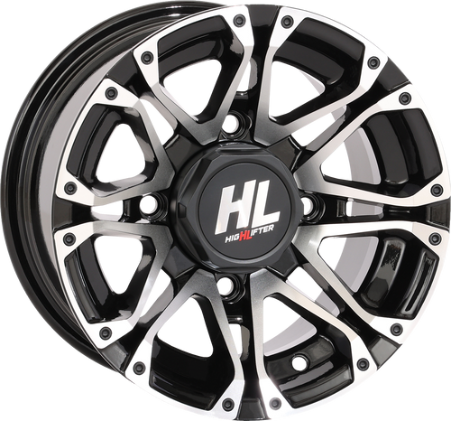 HIGH LIFTER Wheel - HL3 - Front/Rear - Gloss Black w/Machined - 12x7 - 4/110 - 4+3 (+10 mm) 12HL03-1110