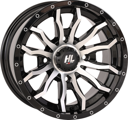 HIGH LIFTER Wheel - HL21 - Front/Rear - Gloss Black w/Machined - 24x7 - 4/137 - 4+3 (+10 mm) 24HL21-1137