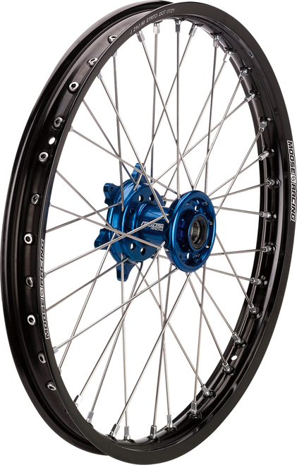 MOOSE OFFROAD Wheel Assembly - SX-1 - Complete - Front - Black Wheel/Blue Hub - 21x1.6 - Yamaha WR/YZ YFN-16021-BKBU