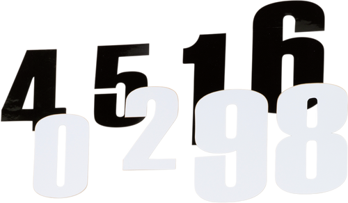 MOOSE OFFROAD Race Number 1 - Black - 6" 80111