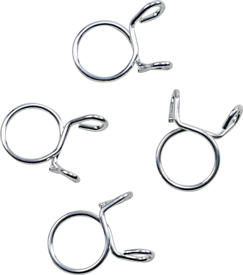 ALL BALLS Refill Clamp Kit - Fuel Line/Wire - Parallel Ear - Silver - 14.3 mm - 4 Pack FS00044