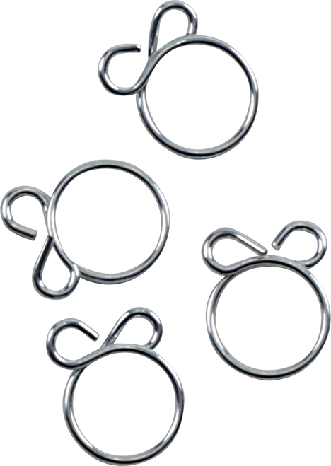 ALL BALLS Refill Clamp Kit - Fuel Line/Wire - Flat Ear - Silver - 12.5 mm - 4 Pack FS00061