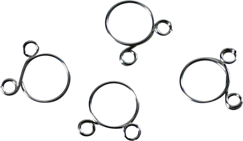 ALL BALLS Refill Clamp Kit - Fuel Line/Wire - Flat Ear - Silver - 8.3 mm - 4 Pack FS00050