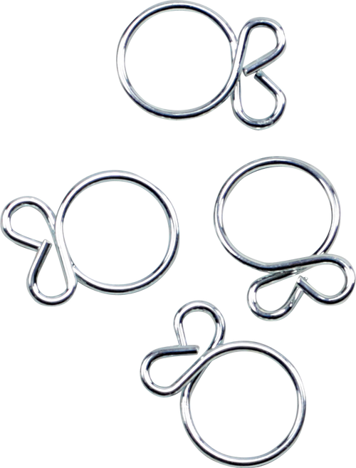 ALL BALLS Refill Clamp Kit - Fuel Line/Wire - Flat Ear - Silver - 11.5 mm - 4 Pack FS00042