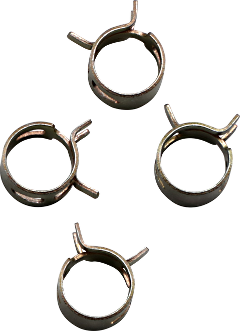 ALL BALLS Refill Clamp Kit - Fuel Line/Band - Parallel Ear - Gold - 12 mm - 4 Pack FS00056