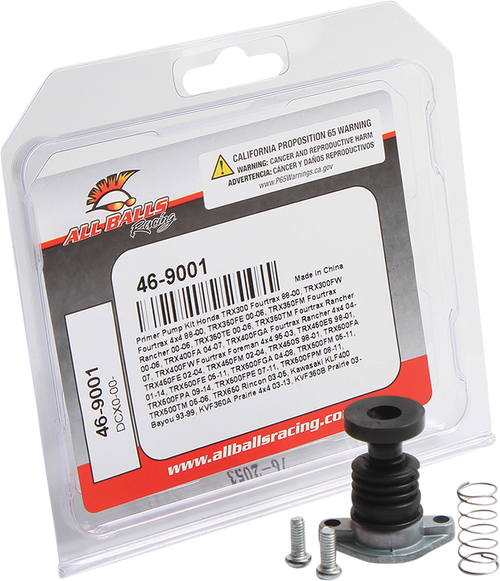 ALL BALLS Carburetor Primer Rebuild Pump Kit - Honda/Kawasaki 46-9001