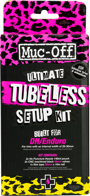 MUC-OFF USA Ultimate Tubeless Setup Kit - DH/Trail/Enduro - 30 mm Tape 20086
