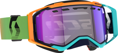 SCOTT Prospect Snow Cross Goggle - Blue/Orange - Dual Pane - Light Sensitive - Blue Chrome Lens 278603-1454307