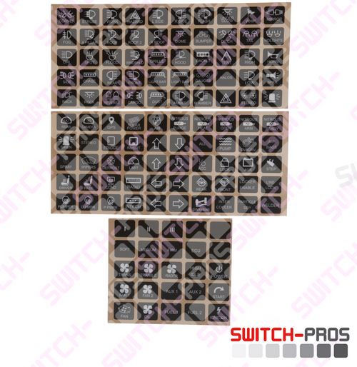 Horizontal Switch Legends for Switch-Pros System