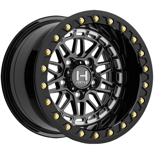 Hostile UTV H350 Apex Beadlocks 5x4.5" Black/Milled Wheel