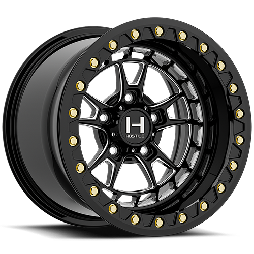 HF32 Rival Beadlock UTV Forged Wheel (Gloss Black) | Hostile
