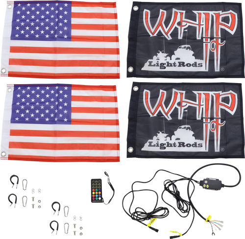 WHIPITLIGHTRODS 2' Light Rod Whip - Chase - Quick Disconnect QD-CHSBTR-122