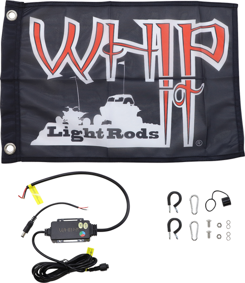WHIPITLIGHTRODS 3' Light Rod Whip - Bluetooth - White SB-RGBBT-231