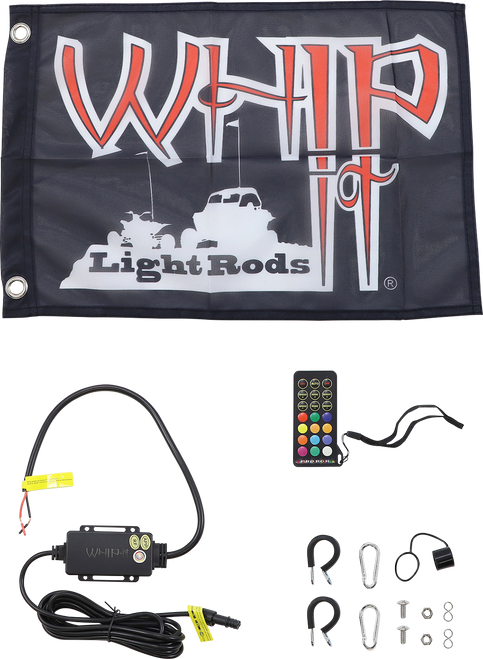 WHIPITLIGHTRODS 5' Light Rod Whip - Bluetooth - Black SB-RGBBT-151