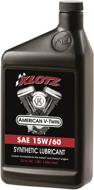 KLOTZ OIL V-Twin Synthetic Oil - 15W-60 - 1 U.S. quart KV-1560