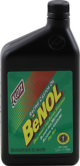 KLOTZ OIL BeNOL® Racing 2-Stroke Pre-Mix Castor Oil - 1 U.S. quart BC-172