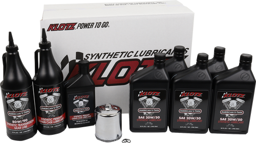 KLOTZ OIL Premium Oil Change Kit - '84-'99 Evolution Big Twin KH-106