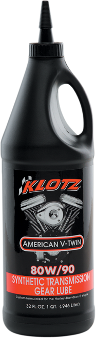 KLOTZ OIL Big Twin Synthetic Transmission Lube - 80W-90 - 1 U.S. quart KH-GL90