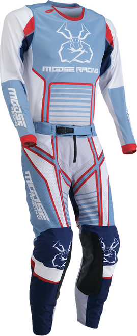 MOOSE OFFROAD Agroid Jersey - Gray/Blue - Medium 2910-7495