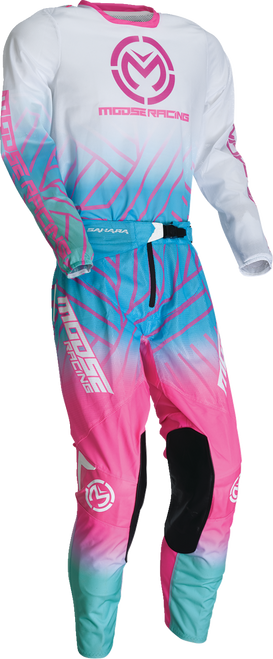 MOOSE OFFROAD Sahara Jersey - Pink/Blue/White - Small 29107955