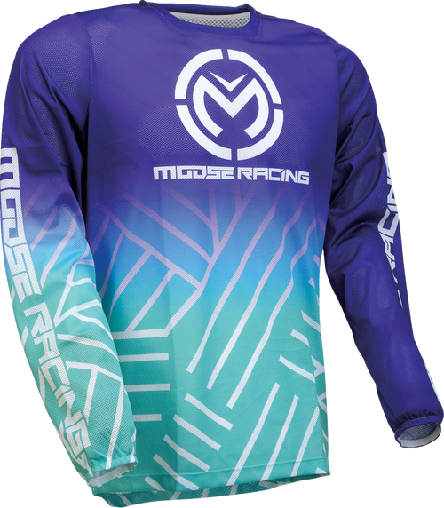 MOOSE OFFROAD Sahara Jersey - Purple/Turquoise - Medium 2910-7924