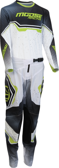 MOOSE OFFROAD Youth Qualifier® Pants - White/Black/Green - US 28 2903-2670