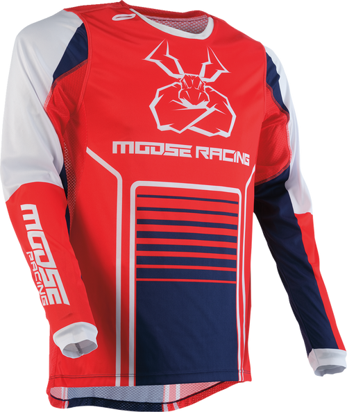 MOOSE OFFROAD Agroid Jersey - Red/White/Blue - Medium 2910-7501
