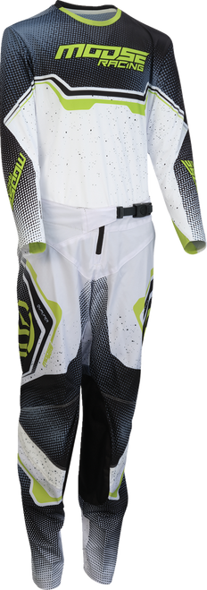 MOOSE OFFROAD Youth Qualifier® Pants - White/Black/Green - US 24 2903-2668