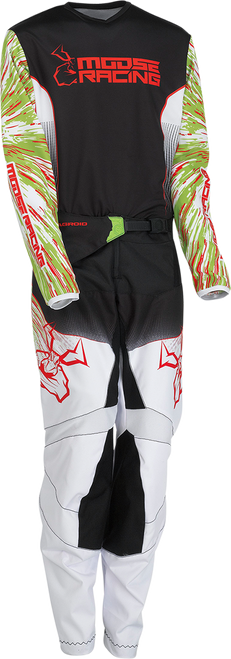 MOOSE OFFROAD Youth Agroid Pants - Green/Red/Black - US 26 2903-2277