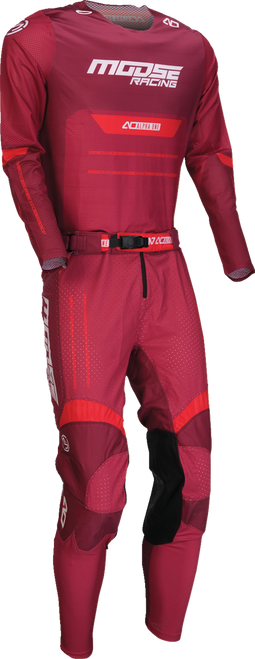 MOOSE OFFROAD Alpha One Pants - Burgundy/White - US 28 2901-12028