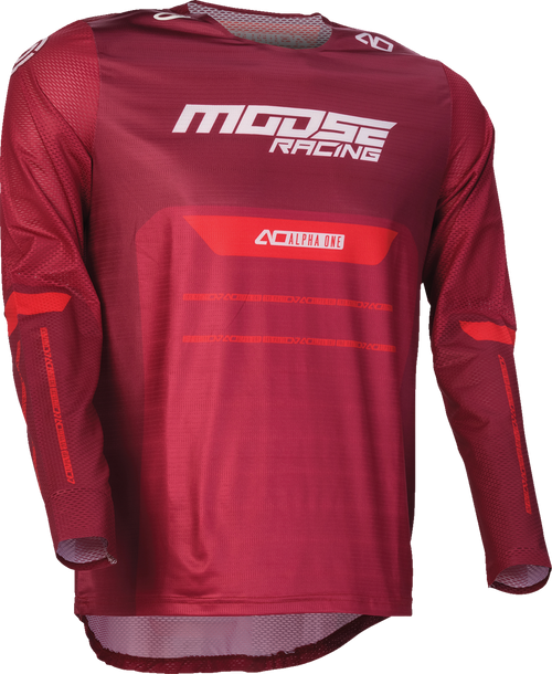 MOOSE OFFROAD Alpha One Jersey - Burgundy/White - XL 2910-8314