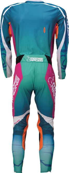 MOOSE OFFROAD Sahara Jersey - Teal/Orange/Pink - Medium 2910-8340