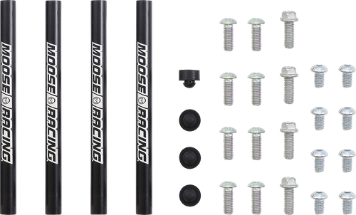 MOOSE OFFROAD Radiator Braces - Silver - Gas Gas/Husqvarna/KTM 11-1023