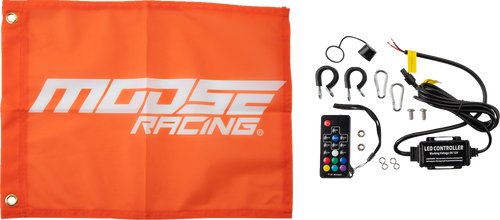 MOOSE OFFROAD 5' Whip Light - RGB - Black SB-RGBR-151-PU