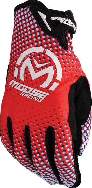 MOOSE OFFROAD SX1™ Gloves - Red/White/Blue - Medium 3330-8061