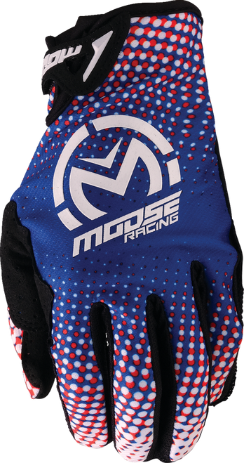 MOOSE OFFROAD SX1™ Gloves - Red/White/Blue - Small 3330-8060
