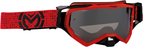 MOOSE OFFROAD XCR Goggle - Pro Stars - Red/Black - Smoke Lens 2601-2668
