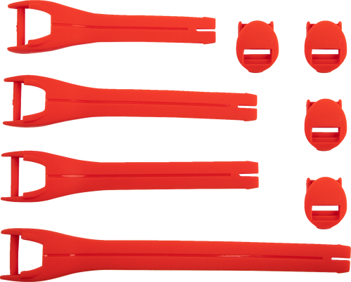 MOOSE OFFROAD Qualifier Boot Strap Kit - Red - Size 10-15 3430-1018