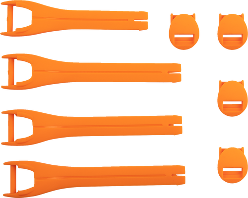 MOOSE OFFROAD Qualifier Boot Strap Kit - Orange - Size 7-9 3430-1014