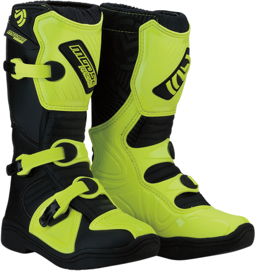 MOOSE OFFROAD M1.3 Boots - Black/Hi-Viz Yellow - Size 5 3411-0448