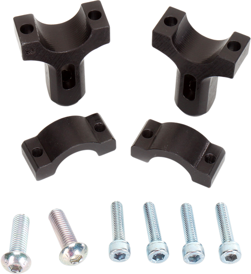 MOOSE OFFROAD 1-1/8" Mount Clamps for Aluminum Handguards - Black 50-014B