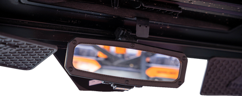 MOOSE OFFROAD Mirror - Rear View w/LED Dome Light - Black - UTV UTVMIRCTR-LED-1