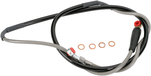 MOOSE OFFROAD Brake Line - Front - Stainless Steel - Yamaha Y01-1-043/P