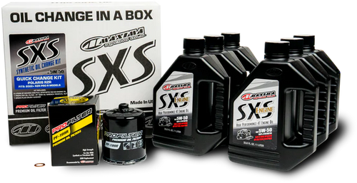 Sxs Oil Quick Change Kit 5w50 With Black Oil Filter